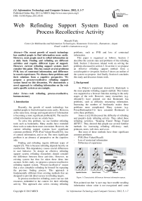 Web Refinding Support System Based on Process Recollective Activity