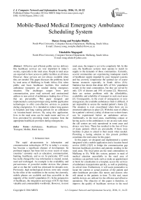 Mobile-Based Medical Emergency Ambulance Scheduling System