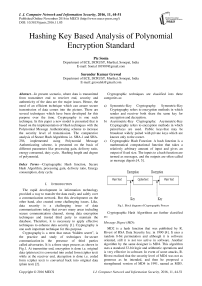 Hashing Key Based Analysis of Polynomial Encryption Standard
