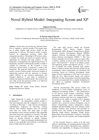 Novel Hybrid Model: Integrating Scrum and XP