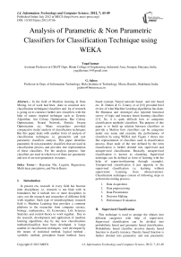 Analysis of Parametric & Non Parametric Classifiers for Classification Technique using WEKA