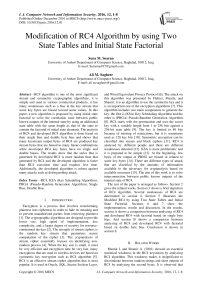 Modification of RC4 Algorithm by using Two State Tables and Initial State Factorial