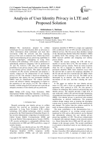 Analysis of User Identity Privacy in LTE and Proposed Solution