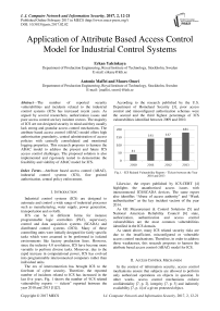 Application of Attribute Based Access Control Model for Industrial Control Systems