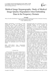 Medical Image Steganography: Study of Medical Image Quality Degradation when Embedding Data in the Frequency Domain