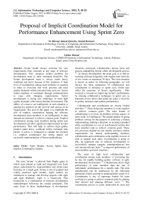 Proposal of Implicit Coordination Model for Performance Enhancement Using Sprint Zero
