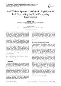 An Efficient Approach to Genetic Algorithm for Task Scheduling in Cloud Computing Environment