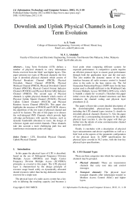 Downlink and Uplink Physical Channels in Long Term Evolution