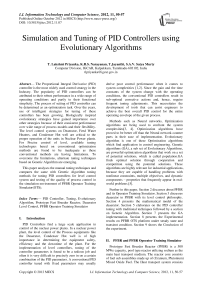 Simulation and Tuning of PID Controllers using Evolutionary Algorithms