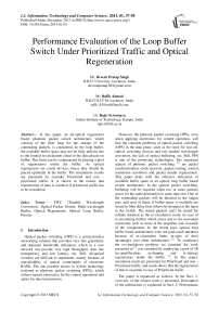 Performance Evaluation of the Loop Buffer Switch Under Prioritized Traffic and Optical Regeneration