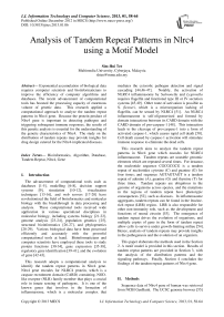 Analysis of Tandem Repeat Patterns in Nlrc4 using a Motif Model