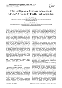 Efficient Dynamic Resource Allocation in OFDMA Systems by Firefly Pack Algorithm