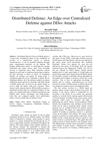 Distributed Defense: An Edge over Centralized Defense against DDos Attacks