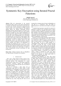 Symmetric Key Encryption using Iterated Fractal Functions