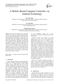 A Mobile-Based Computer Controller via Android Technology