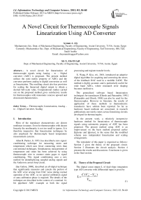 A Novel Circuit for Thermocouple Signals Linearization Using AD Converter
