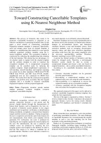 Toward Constructing Cancellable Templates using K-Nearest Neighbour Method