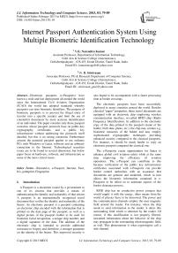 Internet Passport Authentication System Using Multiple Biometric Identification Technology