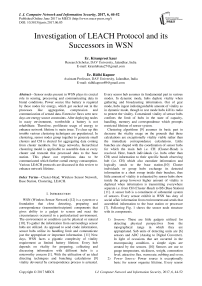Investigation of LEACH Protocol and its Successors in WSN