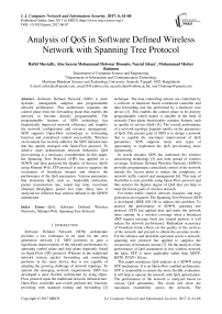 Analysis of QoS in Software Defined Wireless Network with Spanning Tree Protocol