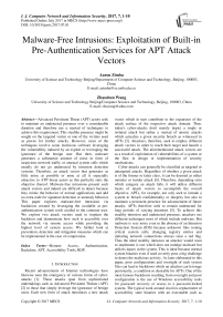 Malware-Free Intrusions: Exploitation of Built-in Pre-Authentication Services for APT Attack Vectors
