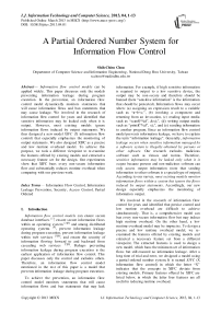 A Partial Ordered Number System for Information Flow Control