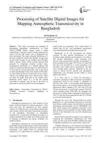 Processing of Satellite Digital Images for Mapping Atmospheric Transmissivity in Bangladesh