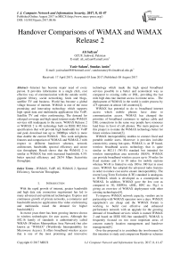 Handover Comparisons of WiMAX and WiMAX Release 2