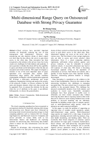 Multi-dimensional Range Query on Outsourced Database with Strong Privacy Guarantee