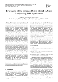 Evaluation of the Extended CBD Model: A Case Study using IMS Application