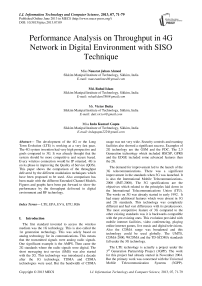 Performance Analysis on Throughput in 4G Network in Digital Environment with SISO Technique