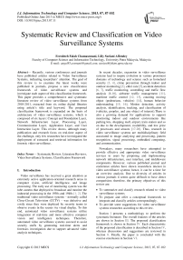 Systematic Review and Classification on Video Surveillance Systems