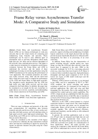 Frame Relay versus Asynchronous Transfer Mode: A Comparative Study and Simulation