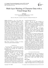 Multi-layer Masking of Character Data with a Visual Image Key