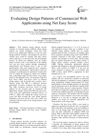 Evaluating Design Patterns of Commercial Web Applications using Net Easy Score