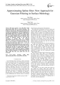 Approximating Spline filter: New Approach for Gaussian Filtering in Surface Metrology