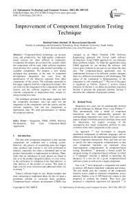 Improvement of Component Integration Testing Technique