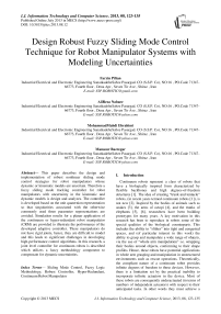 Design Robust Fuzzy Sliding Mode Control Technique for Robot Manipulator Systems with Modeling Uncertainties