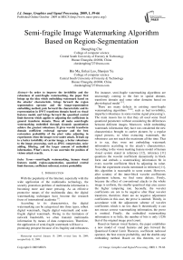 Semi-fragile Image Watermarking Algorithm Based on Region-Segmentation