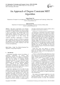 An Approach of Degree Constraint MST Algorithm