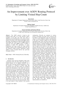 An Improvement over AODV Routing Protocol by Limiting Visited Hop Count