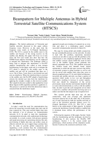 Beampattern for Multiple Antennas in Hybrid Terrestrial Satellite Communications System (HTSCS)