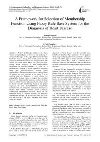 A Framework for Selection of Membership Function Using Fuzzy Rule Base System for the Diagnosis of Heart Disease