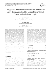 Design and Implementation of Low Power 8-bit Carry-look Ahead Adder Using Static CMOS Logic and Adiabatic Logic