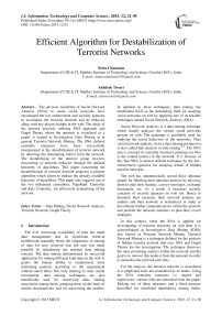 Efficient Algorithm for Destabilization of Terrorist Networks