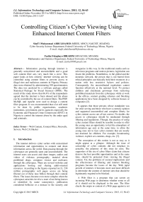 Controlling Citizen’s Cyber Viewing Using Enhanced Internet Content Filters