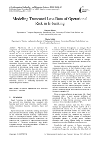 Modeling Truncated Loss Data of Operational Risk in E-banking