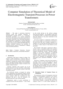 Computer Simulation of Theoretical Model of Electromagnetic Transient Processes in Power Transformers