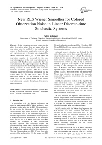 New RLS Wiener Smoother for Colored Observation Noise in Linear Discrete-time Stochastic Systems