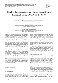 Parallel Implementation of Color Based Image Retrieval Using CUDA on the GPU